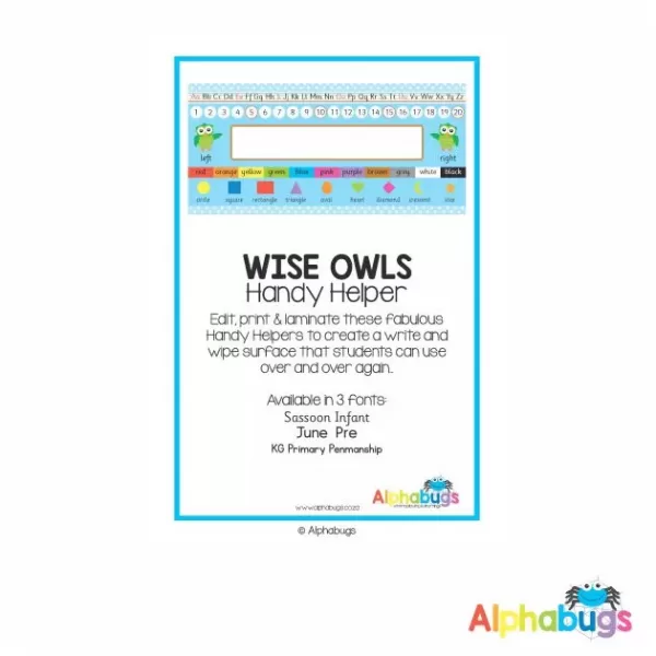 Classroom Decor – Wise Owls Handy Helpers