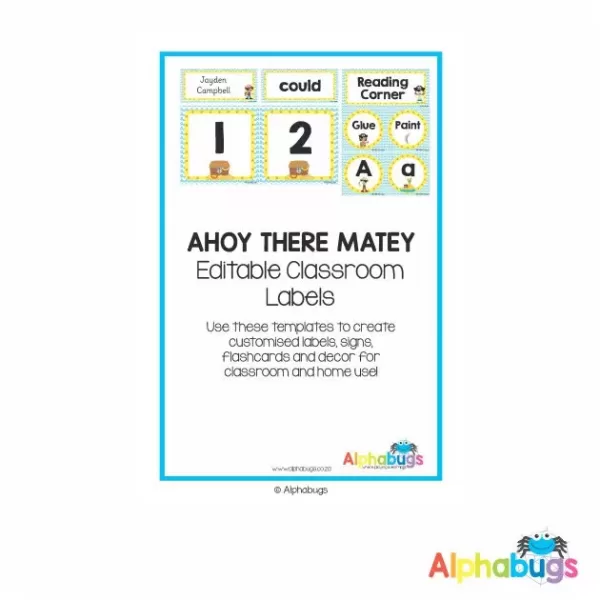 Downloadable – Ahoy There Matey Labels