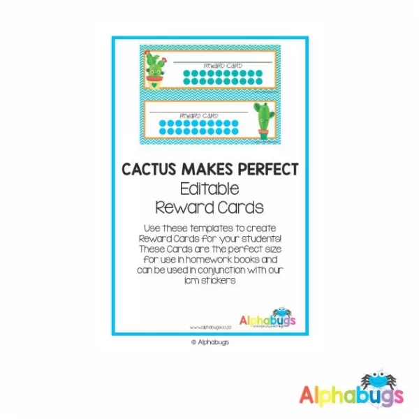 Classroom Decor – Cactus Makes Perfect Reward Charts