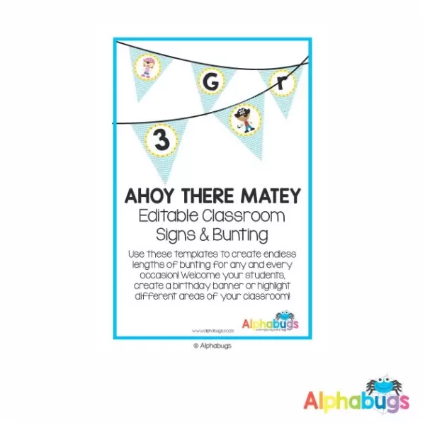 Downloadable – Ahoy There Matey Signs & Bunting