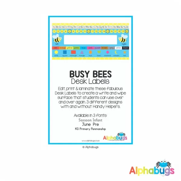 Classroom Decor – Busy Bees Handy Helpers