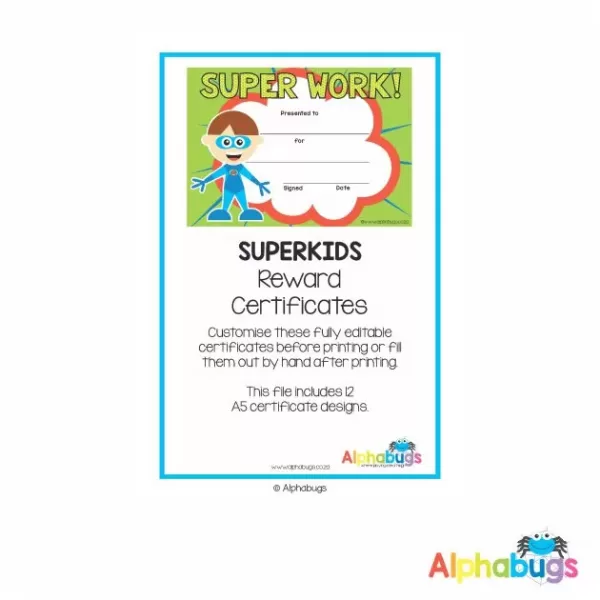 Classroom Decor – Superkids Reward Certificates