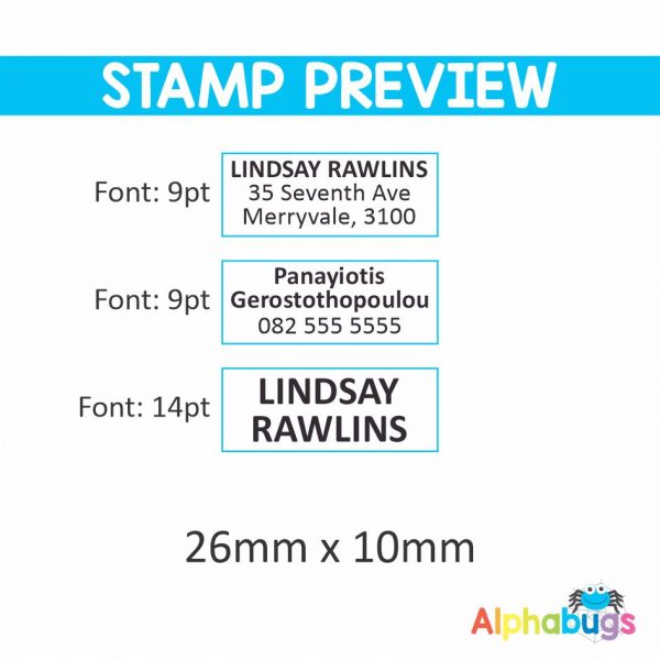 Replacement Stamp Rubber – 26mm x 10mm
