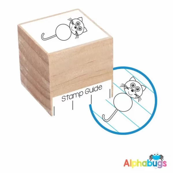 Cool Cat Wood Stamp – Small