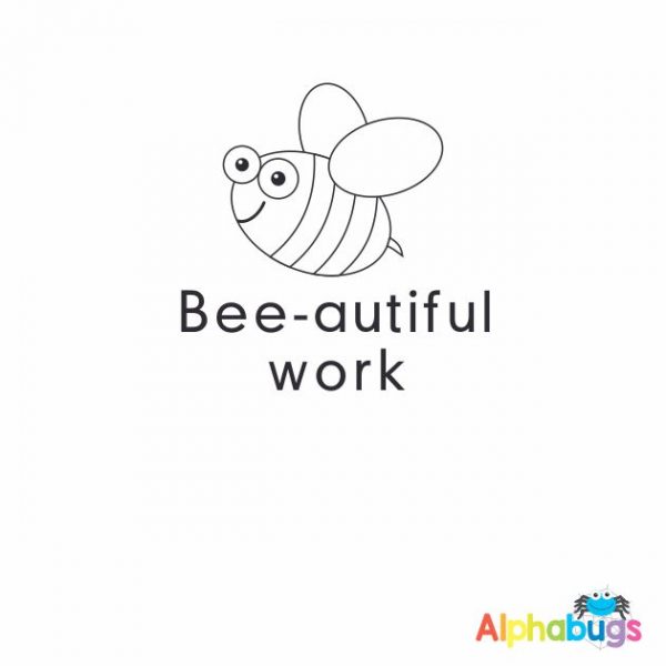 Bee-autiful Work 3cm Stamp