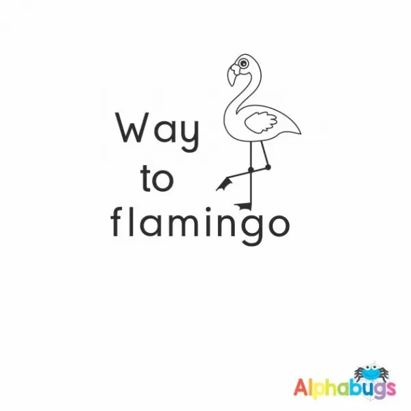 Way to Flamingo 3cm Stamp