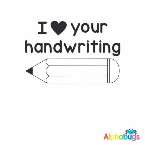 I Love Your Handwriting 3cm Stamp