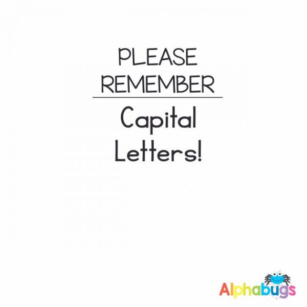 Remember Capital Letters 3cm Stamp