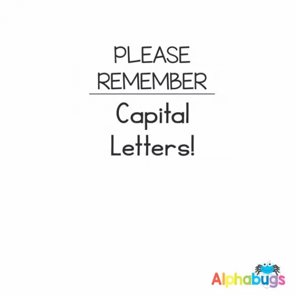Remember Capital Letters 3cm Stamp