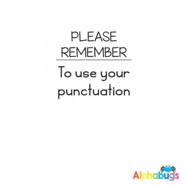Remember Punctuation 3cm Stamp