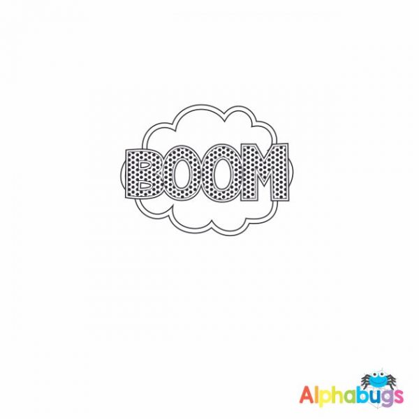 Boom Wooden Stamp 3cm