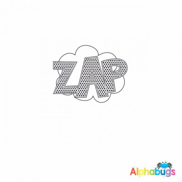 Zap Wooden Stamp 3cm