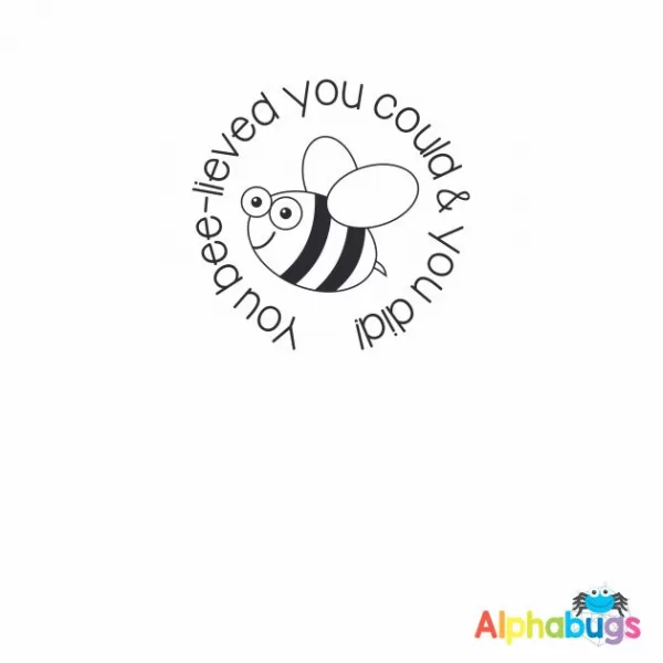 You bee-lieved you could 3cm Stamp