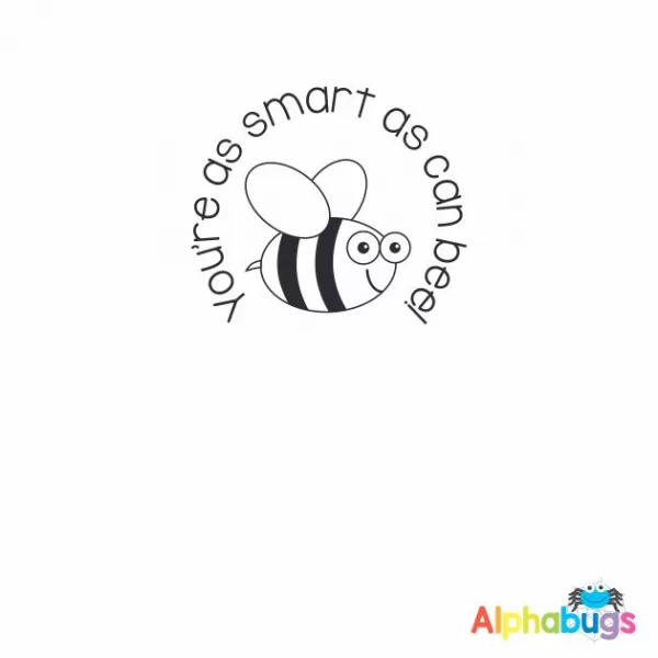 You’re as smart as can bee 3cm Stamp