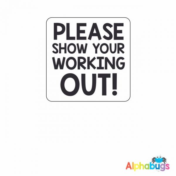 Please show your working out 3.2cm Stamp (Self-Inking)