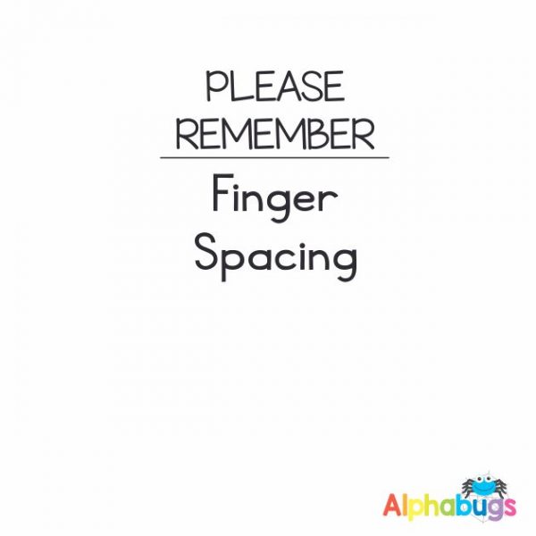 Remember finger spacing 3cm Stamp