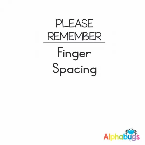 Remember finger spacing 3cm Stamp