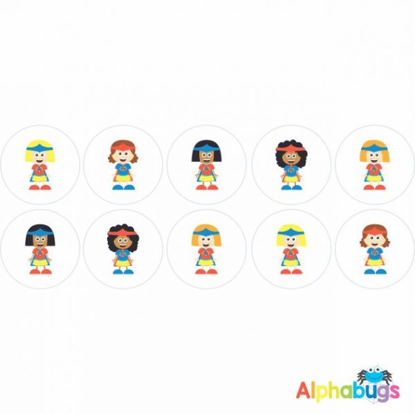 Themed Stickers – Supergirls 1