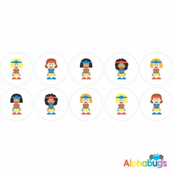 Themed Stickers – Supergirls 1