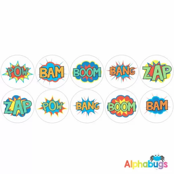 Themed Stickers -Zap,Boom,Bang