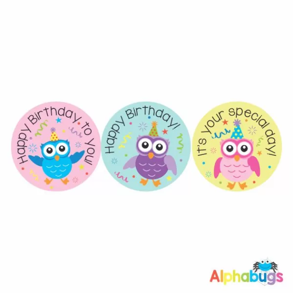Birthday Badge Stickers – Wise Owls