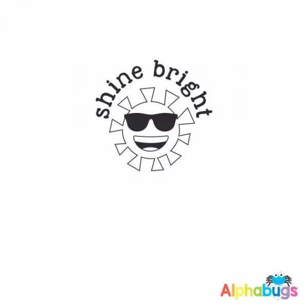 Shine Bright  3cm Stamp