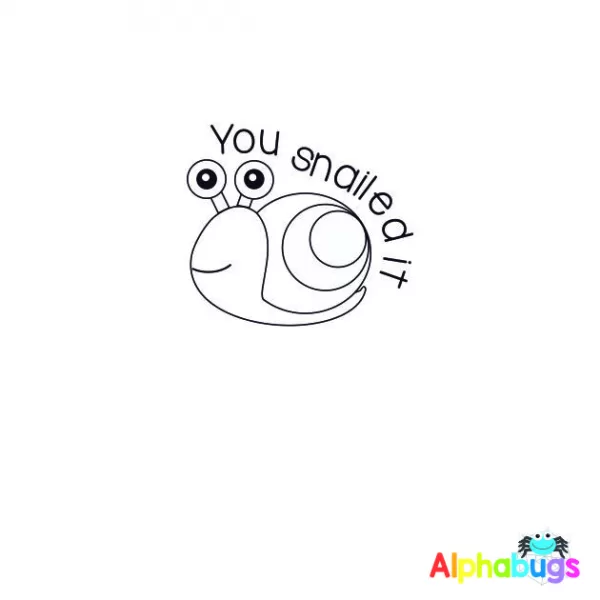 Snailed it  3cm Stamp
