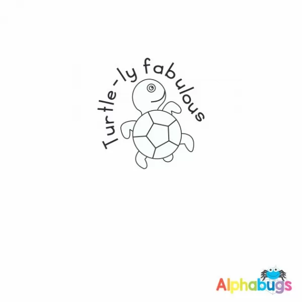 Turtle-ly fabulous  3cm Stamp