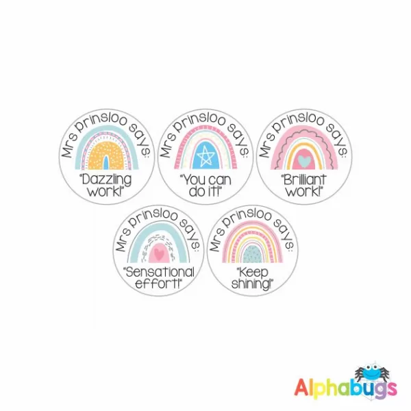 Pre-Designed Personalised Stickers – Over The Rainbow 2