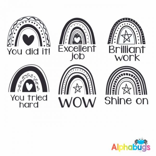 Stamp Set – Over The Rainbow 3cm