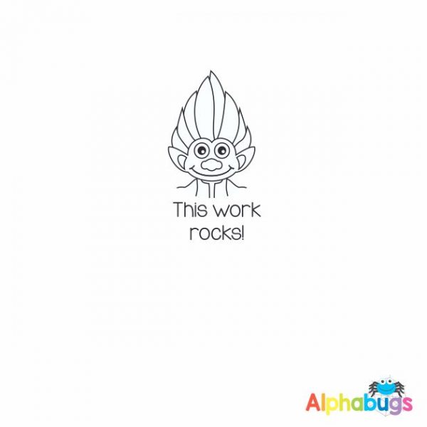 This work rocks 3cm Stamp