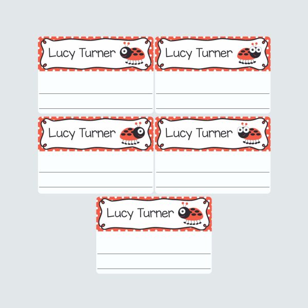 Large Book Labels – Little Ladybug