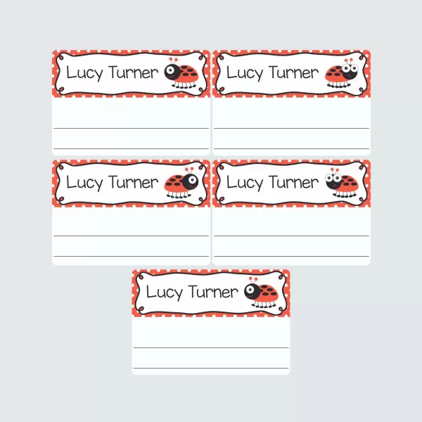 Large Book Labels – Little Ladybug