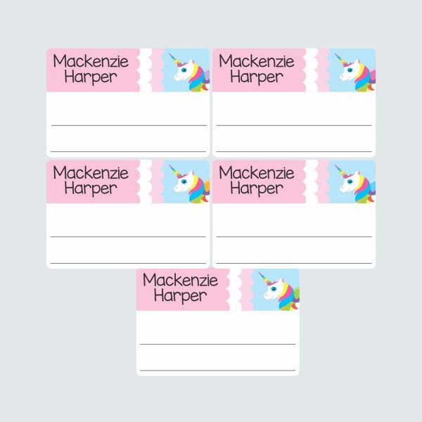 Large Book Labels – My Little Unicorn