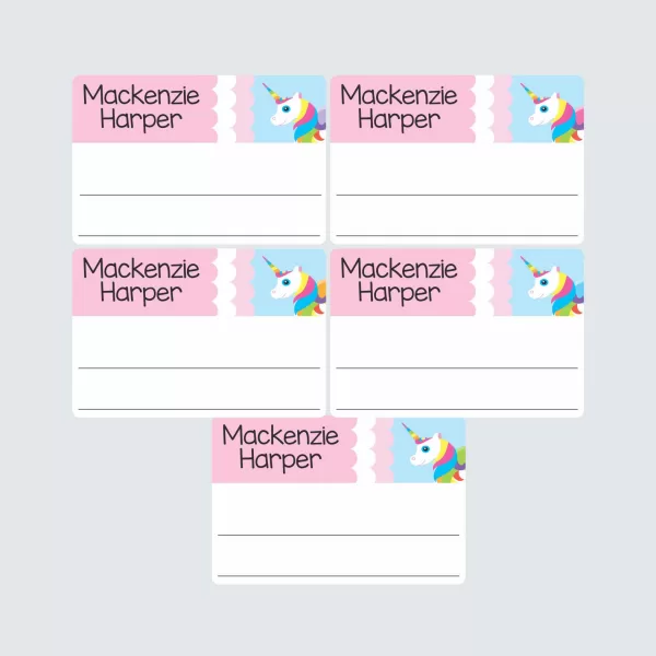 Large Book Labels – My Little Unicorn