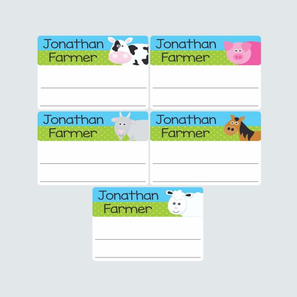 Large Book Labels – At the Farm