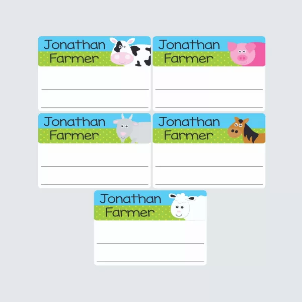 Large Book Labels – At the Farm