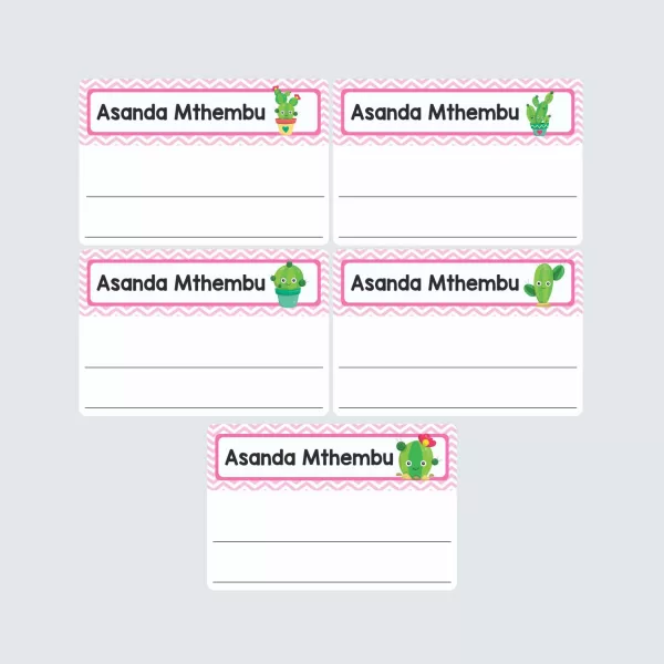 Large Book Labels – Cactus Makes Perfect