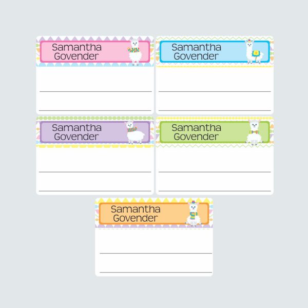 Large Book Labels – La La Llama