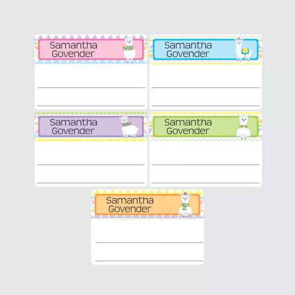Large Book Labels – La La Llama