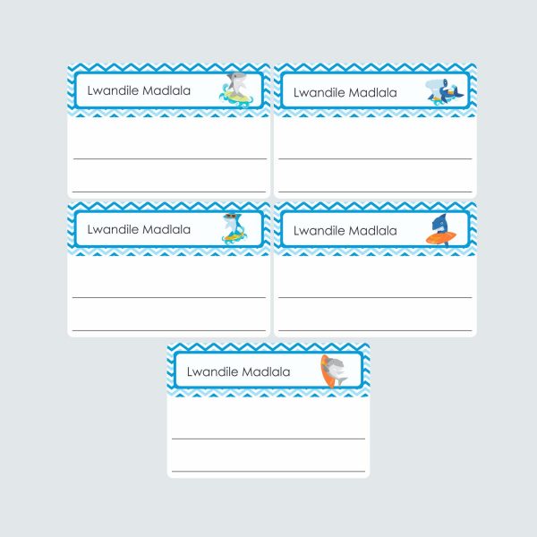 Large Book Labels – Shark Attack