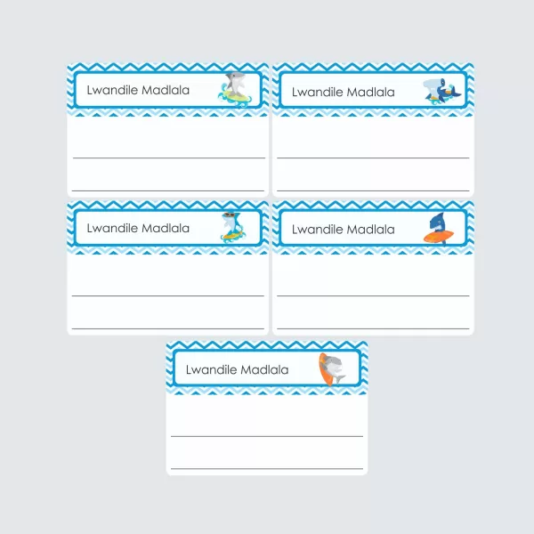Large Book Labels – Shark Attack