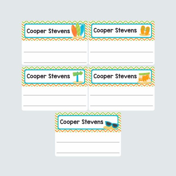 Large Book Labels – Surfs Up