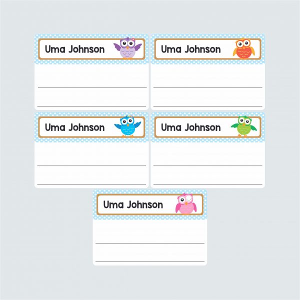 Large Book Labels – Wise Owls