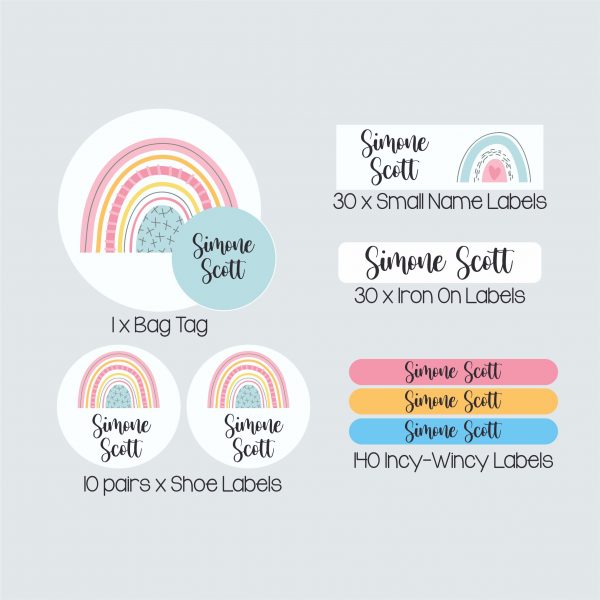 Essential Kids Label Pack – Over The Rainbow