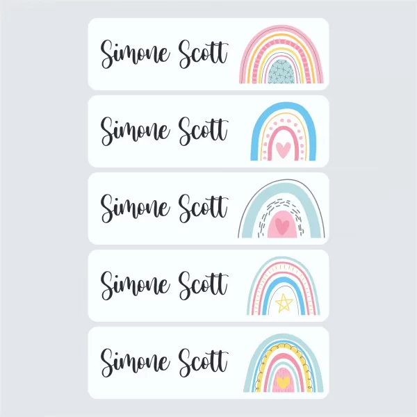 Large Name Labels – Over The Rainbow