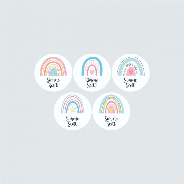 Small Round Labels – Over The Rainbow
