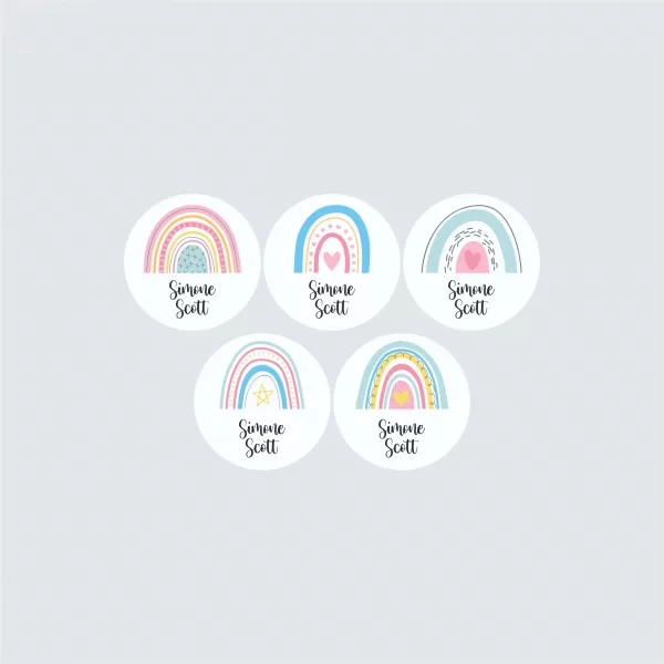 Small Round Labels – Over The Rainbow