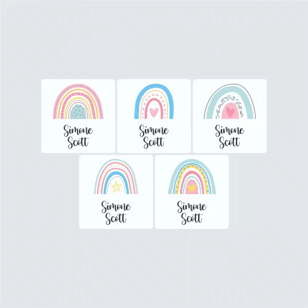 Square Labels – Over The Rainbow