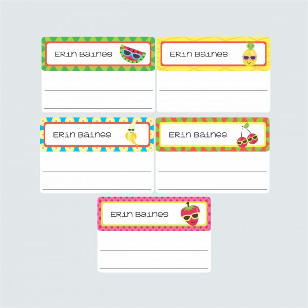 Large Book Labels – Cutie Fruity